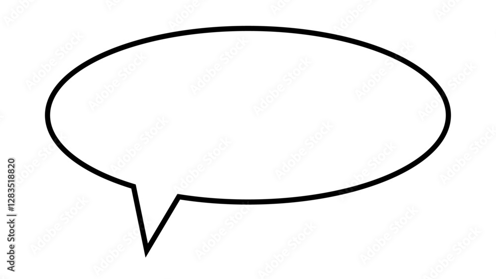 吹き出し単一のシンプルなイラスト ベクトル正方形の白黒の境界線。シンプルな線形スタイルのダイアログ チャット クラウド。編集可能なストローク。いたずら書き 吹き出し単一のシンプルなイラスト ベクトル正方形の白黒の境界線。シンプルな線形スタイルのダイアログ チャット クラウド。編集可能なストローク。いたずら書き
