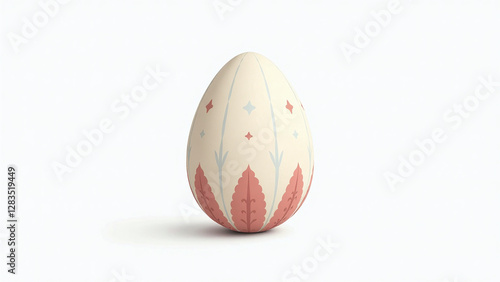 flat designed easter egg set plain white