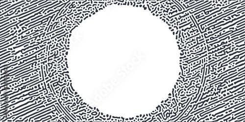 Abstract rays  lines on white background. Chaotic lines texture. Pattern with labirint sun.
