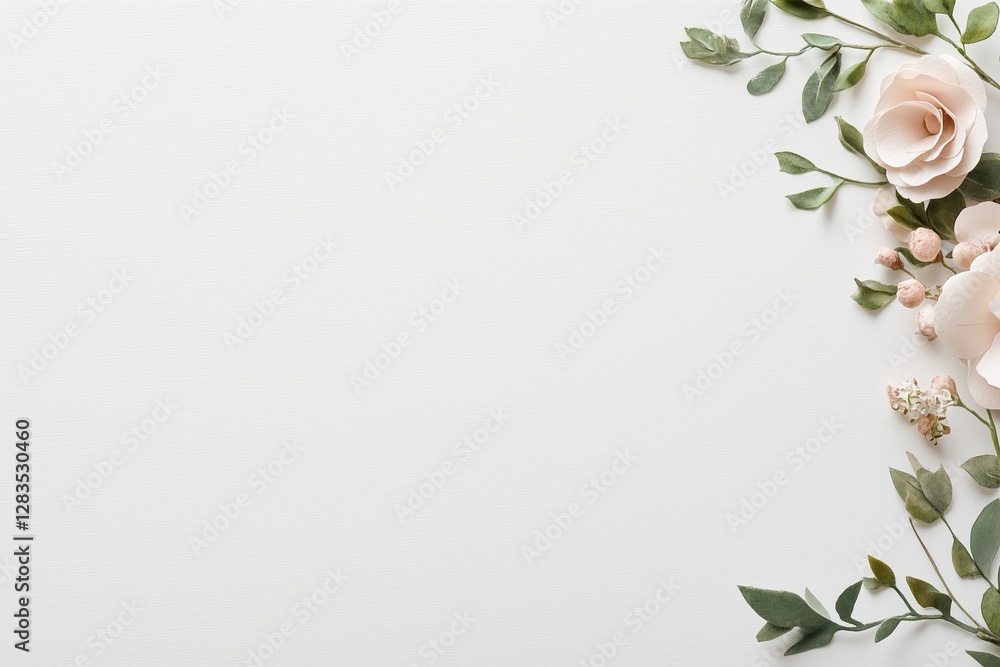 Naklejka premium Eleganter Blumenhintergrund mit minimalistischem Design