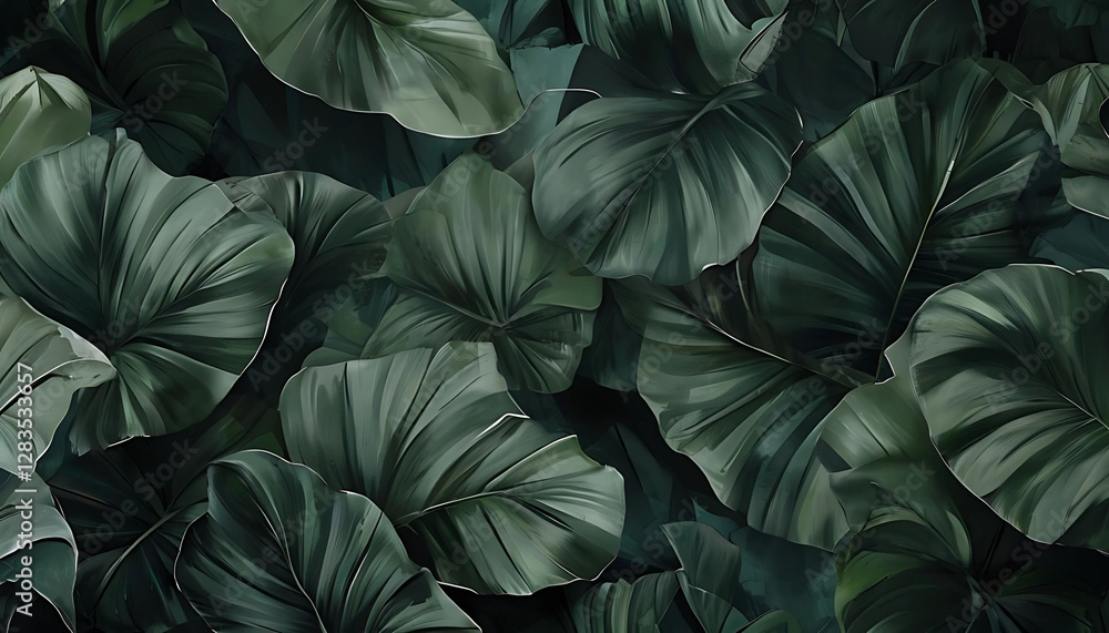 Tropical Foliage Rich In Texture And Color Variations Tropical Foliage Rich In Texture And Color Variations