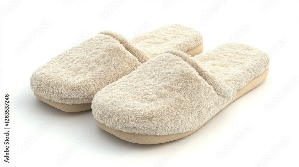 Comfort and warmth - a pair of soft house slippers Comfort and warmth - a pair of soft house slippers
