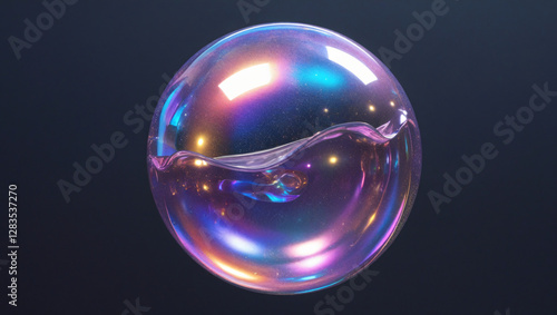 crystal ball on black background