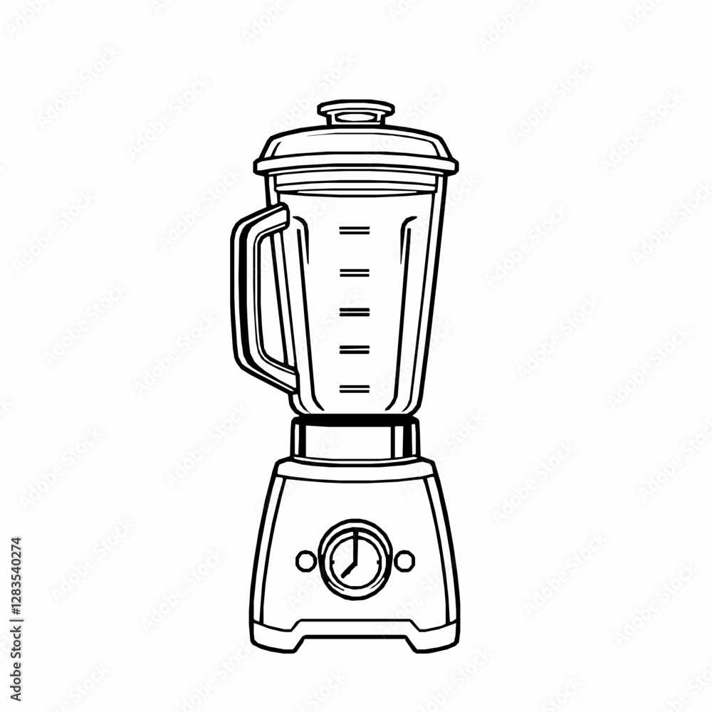 Blender Outline Icon, Black Stroke, Editable Vector Illustration, Kitchen Appliance Design Blender Outline Icon, Black Stroke, Editable Vector Illustration, Kitchen Appliance Design
