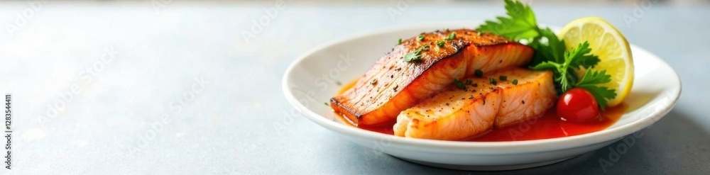 Fresh fish on a plate icon for restaurant websites, seafood, restaurant, foodie Fresh fish on a plate icon for restaurant websites, seafood, restaurant, foodie