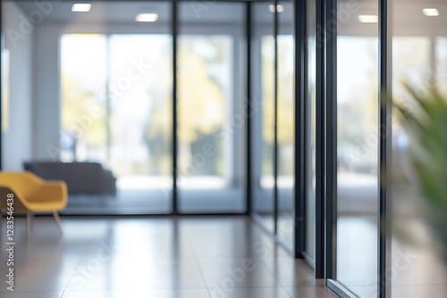 Modern office interior blurry