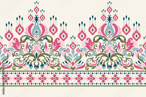 Ikat pattern vector illustration	