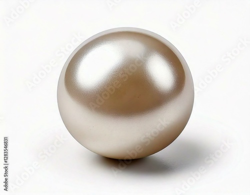 Generated imagePearl on a white background with smooth and soft shadow