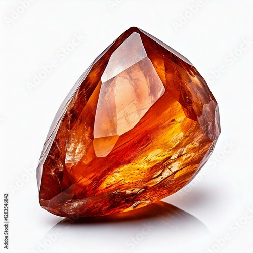 Topaz gemstone on white background