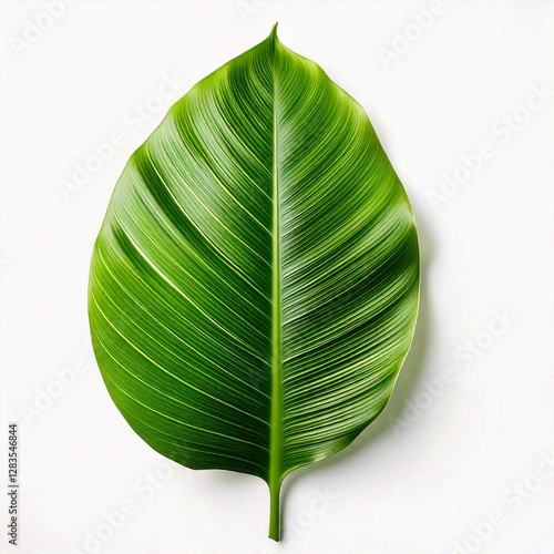 Green leaf isolated on a white background