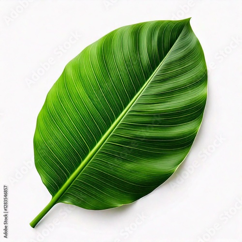 Green leaf isolated on a white background