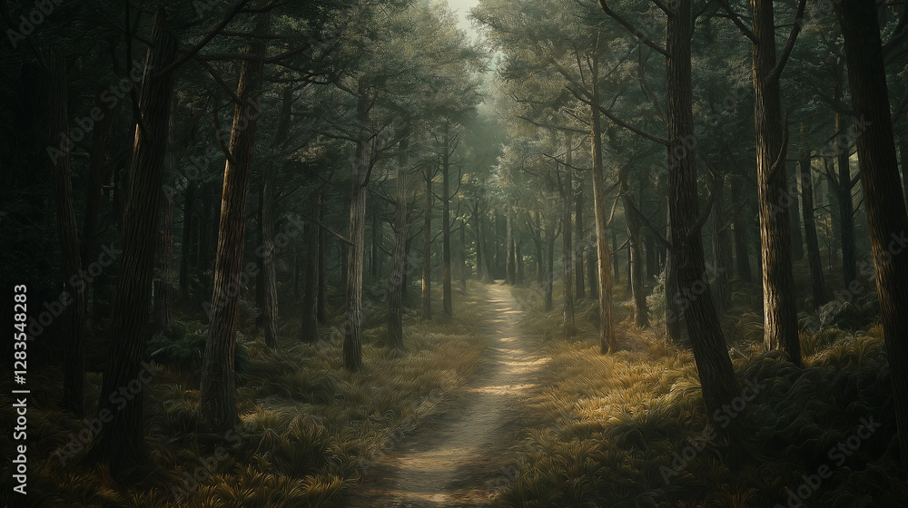 Fototapeta premium Path among the trees