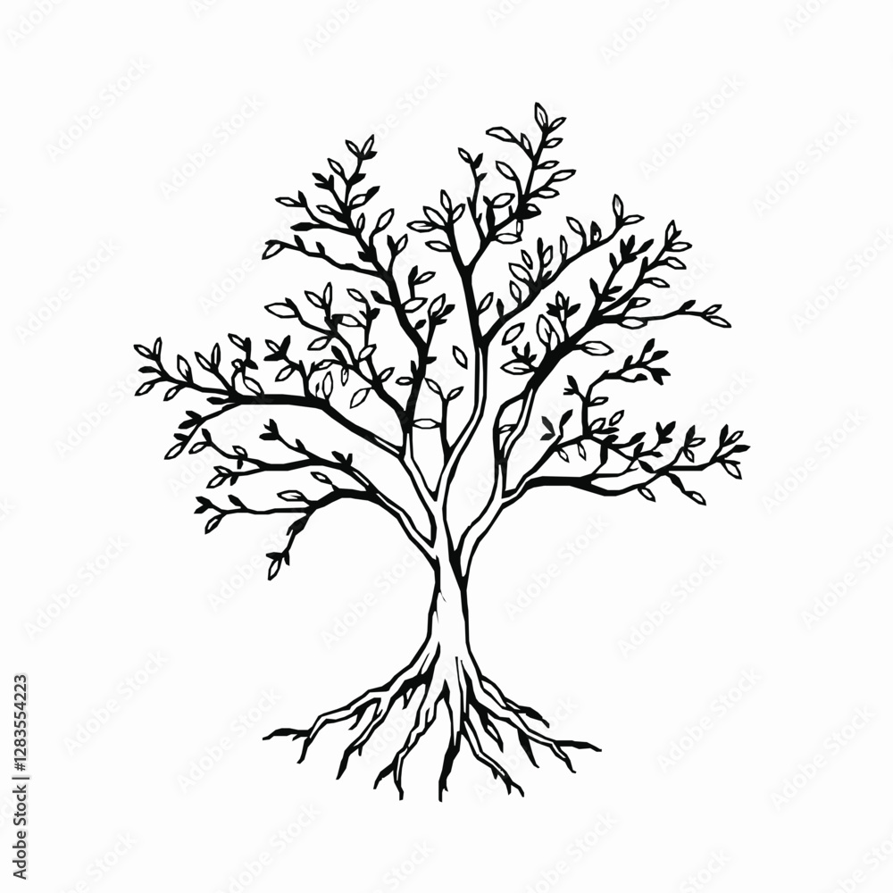 Mangrove Tree Outline Icon, Coastal Nature Vector, Editable Stroke, Minimalist Black Design Mangrove Tree Outline Icon, Coastal Nature Vector, Editable Stroke, Minimalist Black Design