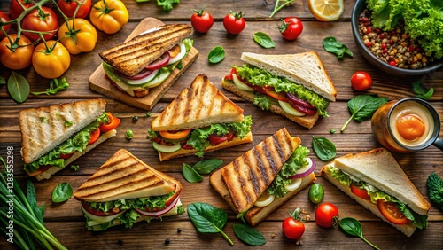 Delicious Variety of Sandwiches Celebrating World Sandwich Day