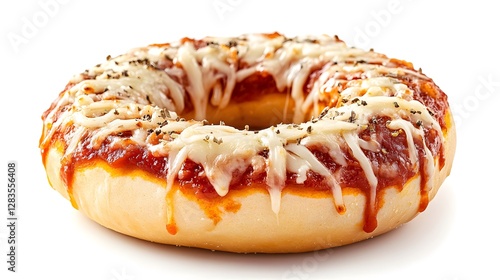 Unique Mashup Pizza Bagel - A Flavorful Blend of Pizza Sauce and Cheese on a Soft Bagel, Baked to Perfection