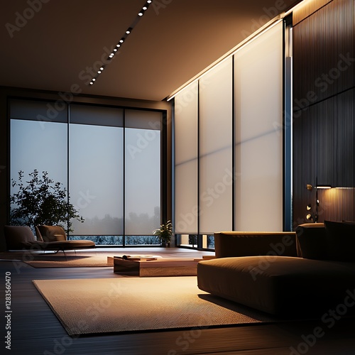 Smart Blind Automation Remote Control Detail Close-up Shot