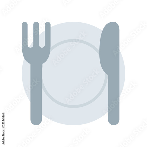 Plate with Fork and Knife