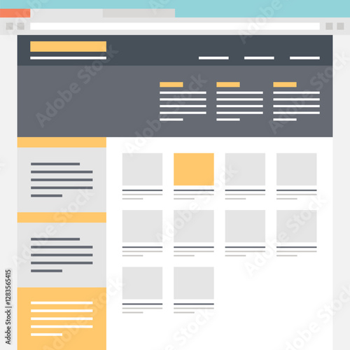 Web template flat vector illustration concept