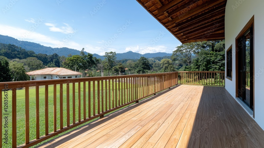 Mountain View Deck: Modern Wood Terrace Design Mountain View Deck: Modern Wood Terrace Design