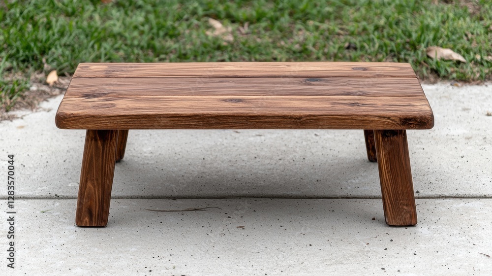 Rustic Wooden Stool, Small Bench, Craftsman Style Rustic Wooden Stool, Small Bench, Craftsman Style