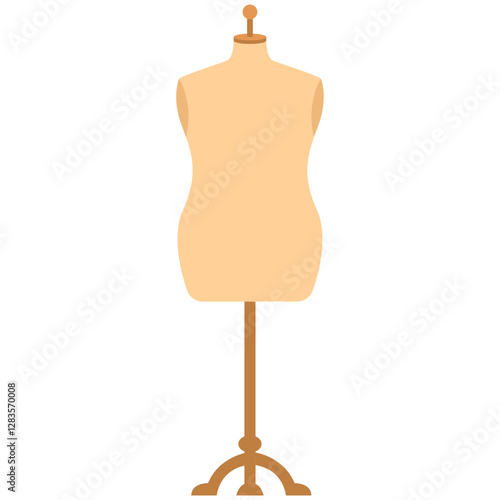 Wooden dressmakers mannequin on a tripod stand.