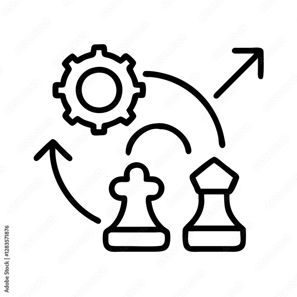 adaptive strategy icon, adaptive strategy line art - simple line art of adaptive strategy, perfect for adaptive strategy logos and icons adaptive strategy icon, adaptive strategy line art - simple line art of adaptive strategy, perfect for adaptive strategy logos and icons
