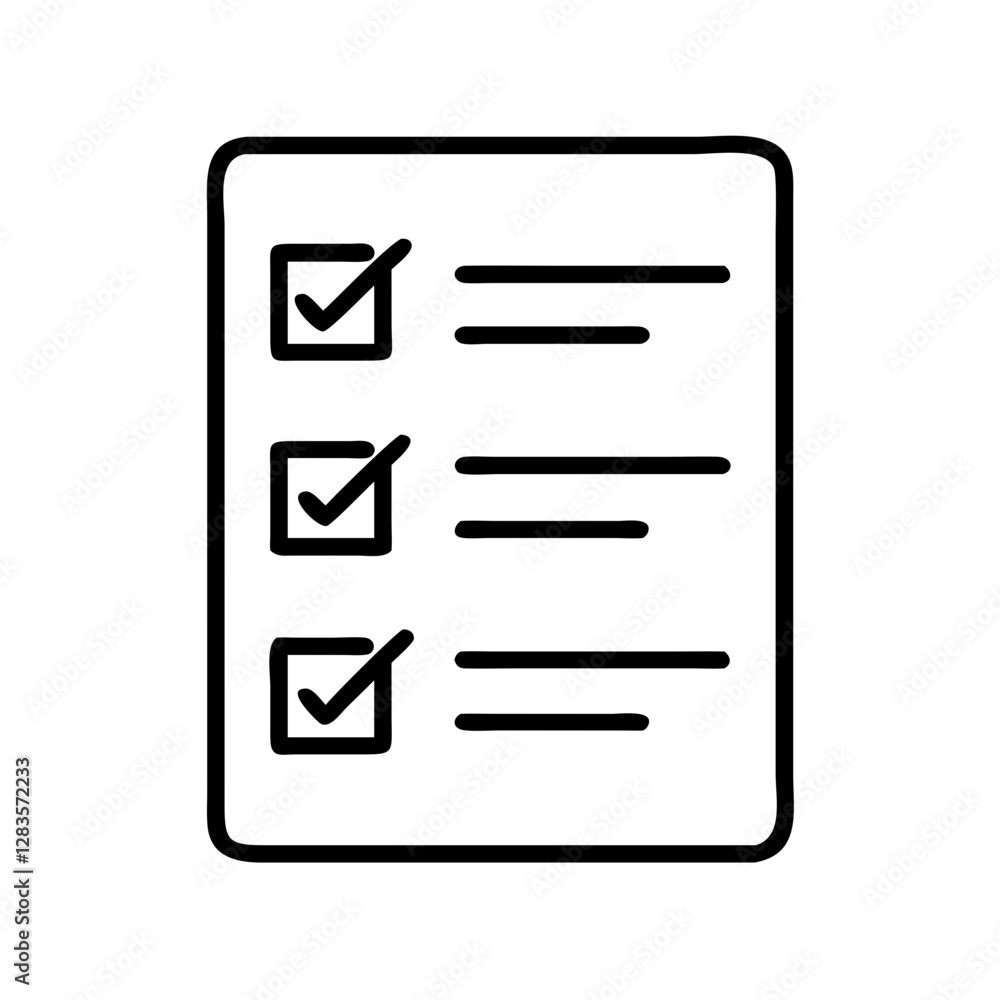 checklist icon, checklist line art - simple line art of checklist, perfect for checklist logos and icons checklist icon, checklist line art - simple line art of checklist, perfect for checklist logos and icons