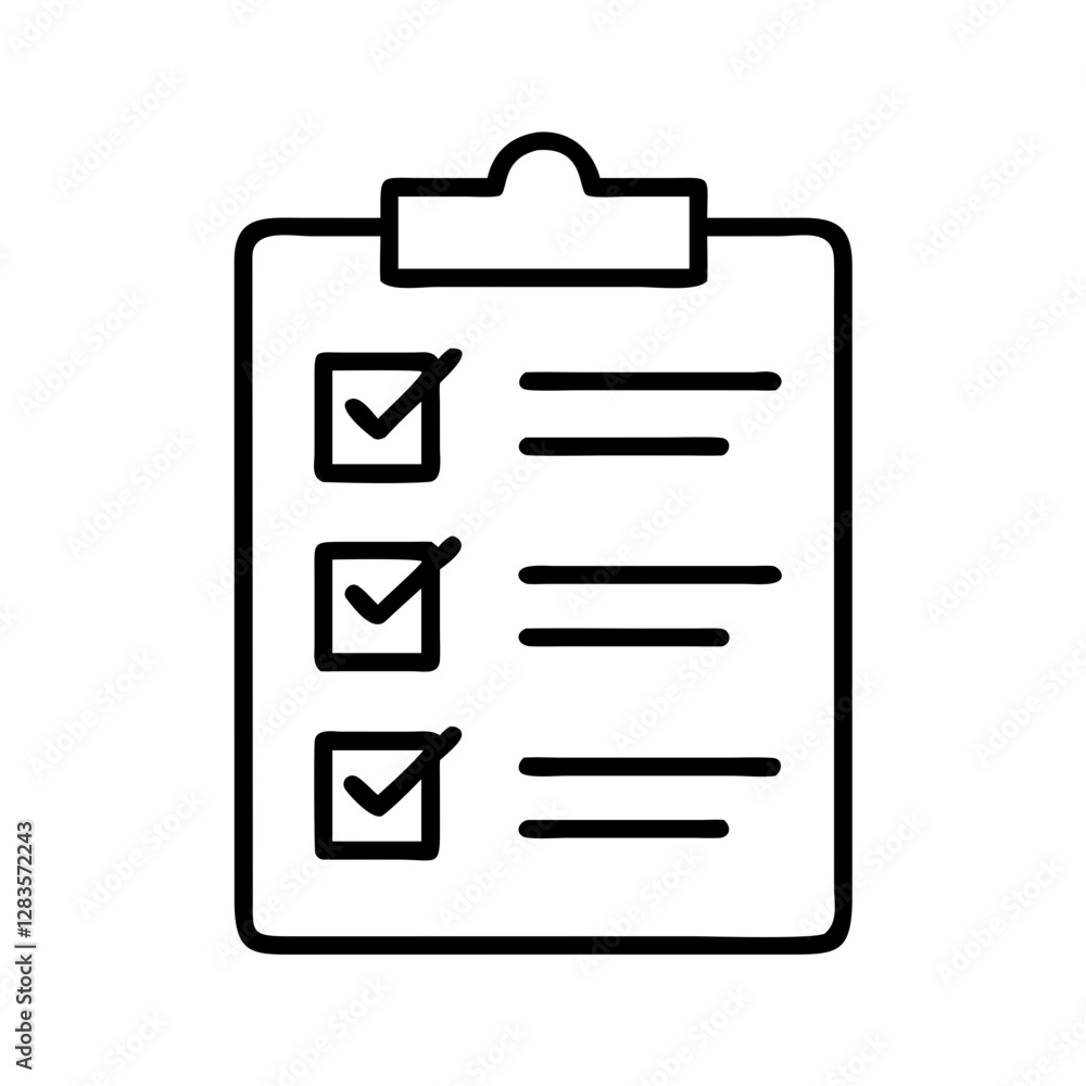 checklist icon, checklist line art - simple line art of checklist, perfect for checklist logos and icons checklist icon, checklist line art - simple line art of checklist, perfect for checklist logos and icons