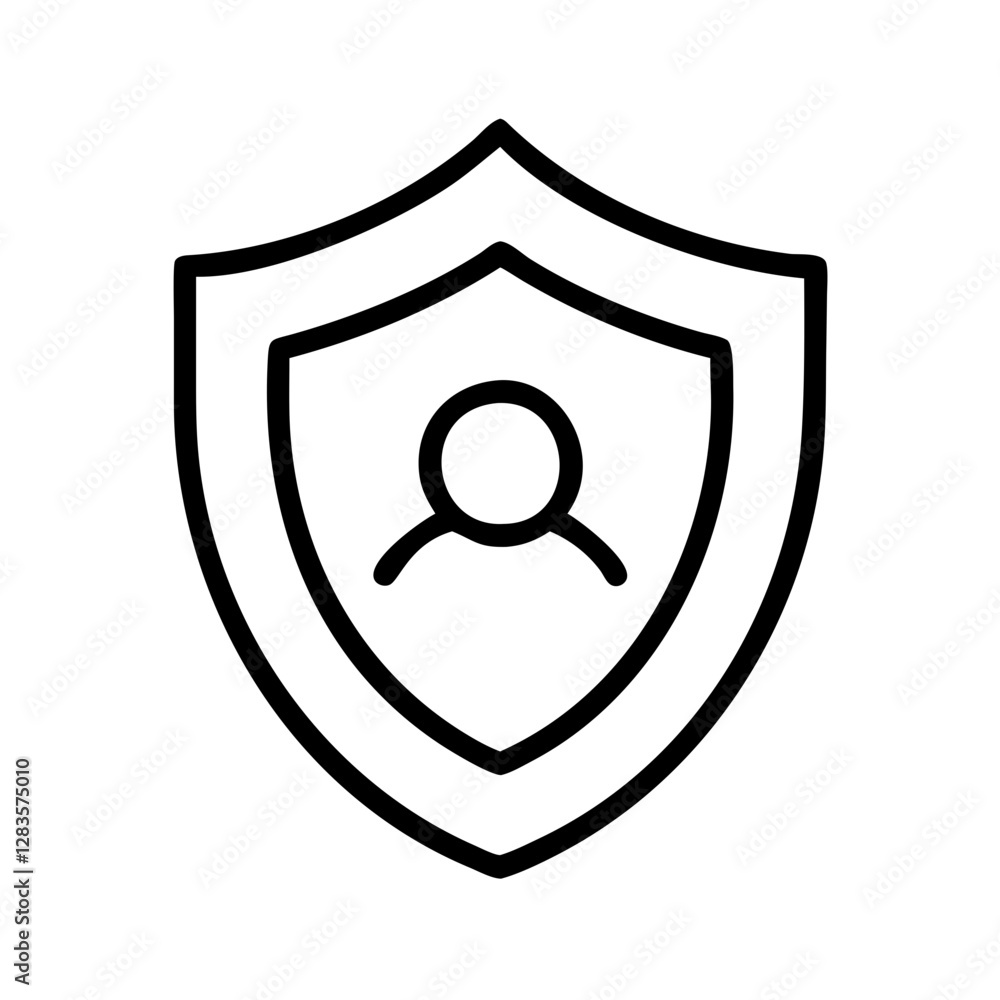 shield icon, shield line art - simple line art of shield, perfect for shield logos and icons shield icon, shield line art - simple line art of shield, perfect for shield logos and icons