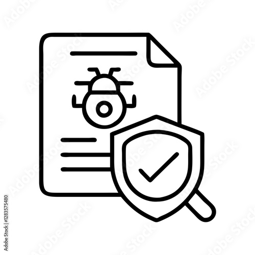 vulnerability assessment icon, vulnerability assessment line art - simple line art of vulnerability assessment, perfect for vulnerability assessment logos and icons