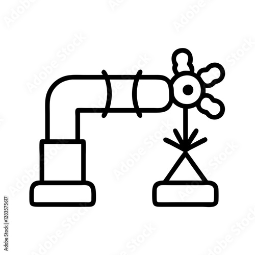 containment boom icon, containment boom line art - simple line art of containment boom, perfect for containment boom logos and icons