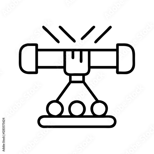 containment boom icon, containment boom line art - simple line art of containment boom, perfect for containment boom logos and icons