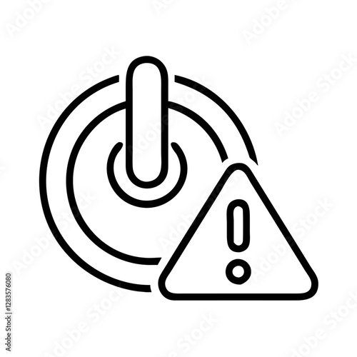 emergency shutdown icon, emergency shutdown line art - simple line art of emergency shutdown, perfect for emergency shutdown logos and icons