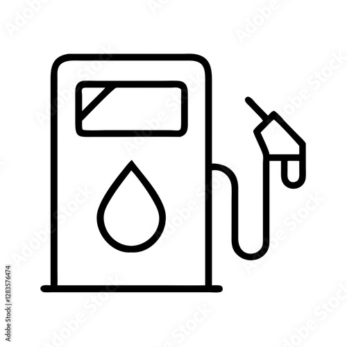 fuel icon, fuel line art - simple line art of fuel, perfect for fuel logos and icons