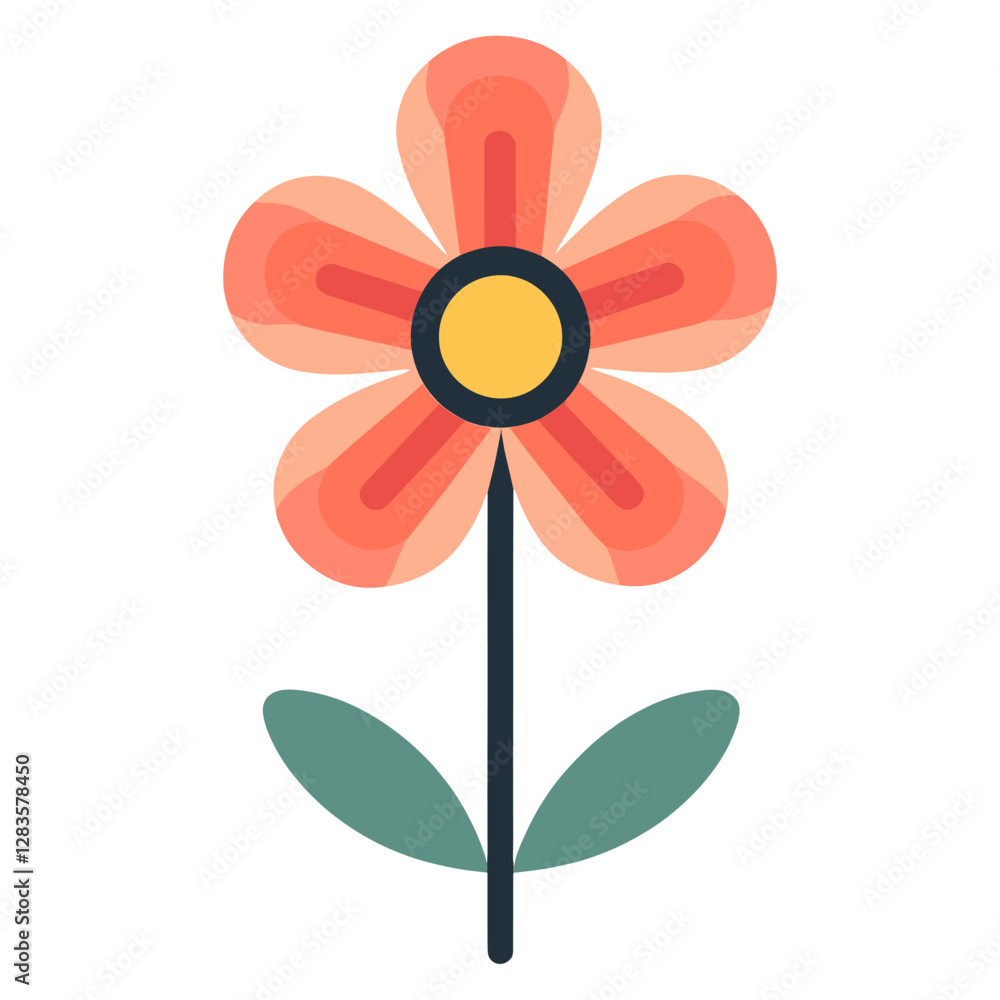 Flower logo icon art illustration nature vector Flower logo icon art illustration nature vector