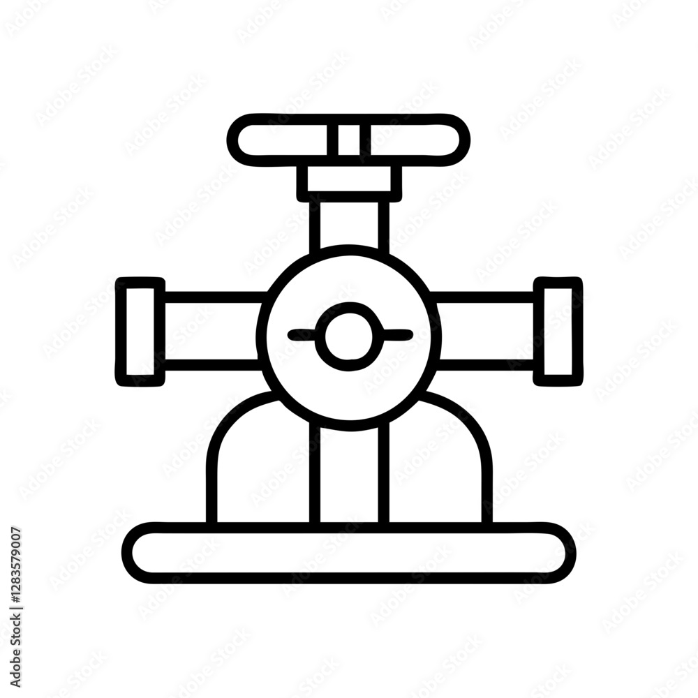 wellhead icon, wellhead line art - simple line art of wellhead, perfect for wellhead logos and icons wellhead icon, wellhead line art - simple line art of wellhead, perfect for wellhead logos and icons