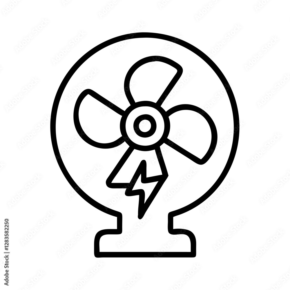energy efficient fan icon, energy efficient fan line art - simple line art of energy efficient fan, perfect for energy efficient fan logos and icons energy efficient fan icon, energy efficient fan line art - simple line art of energy efficient fan, perfect for energy efficient fan logos and icons
