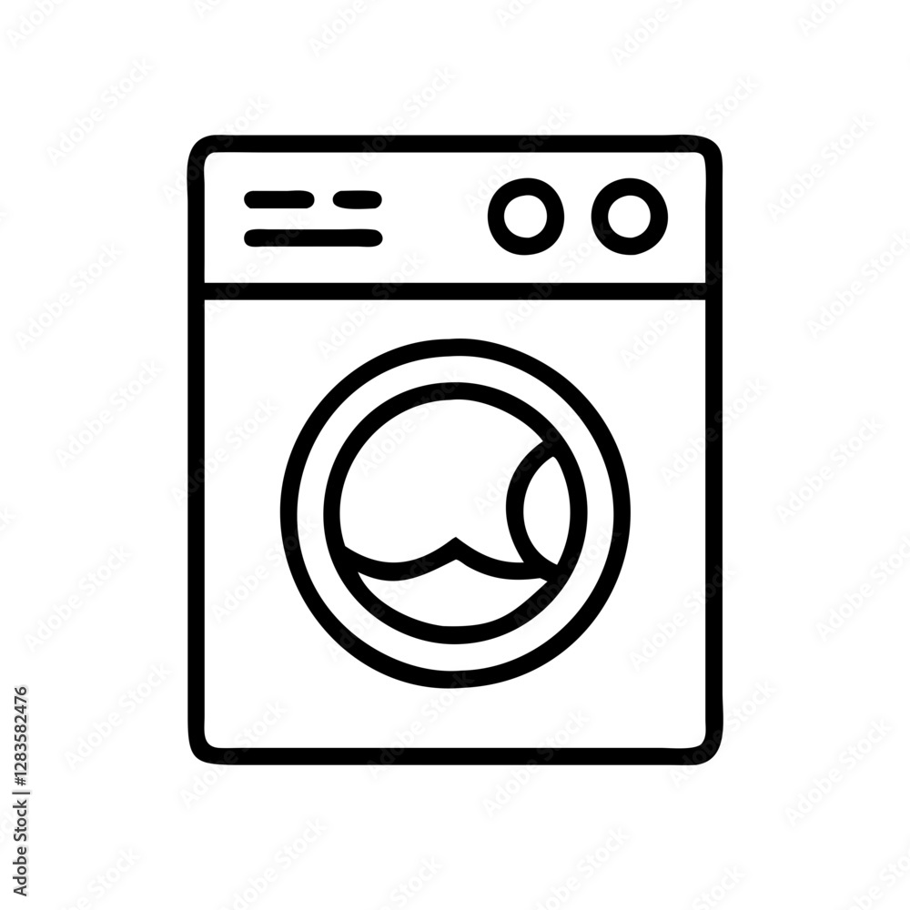 energy efficient washing machine icon, energy efficient washing machine line art - simple line art of energy efficient washing machine, perfect for energy efficient washing machine logos and icons energy efficient washing machine icon, energy efficient washing machine line art - simple line art of energy efficient washing machine, perfect for energy efficient washing machine logos and icons