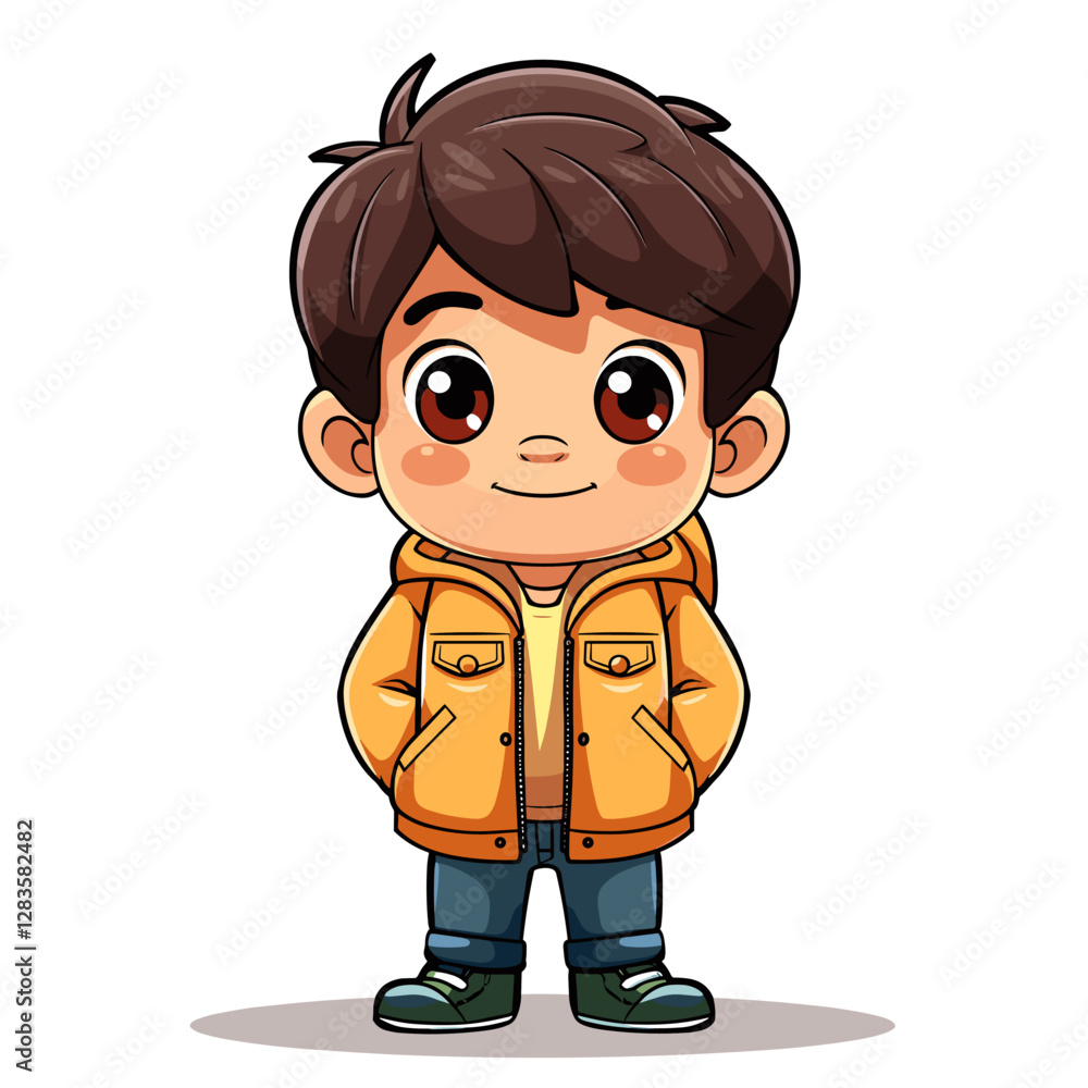 Cute little boy cartoon character vector illustration graphic design Cute little boy cartoon character vector illustration graphic design