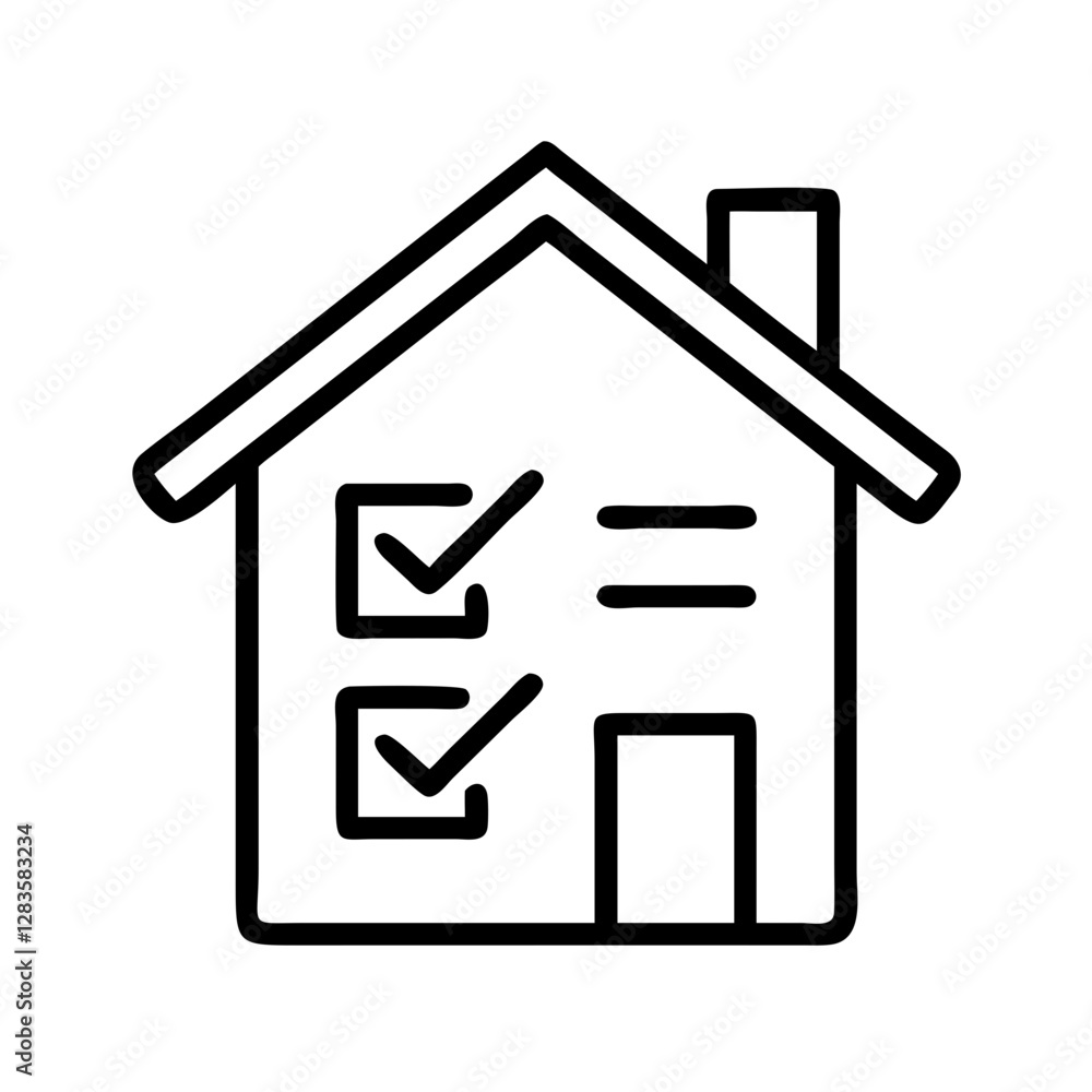 home insulation checklist icon, home insulation checklist line art - simple line art of home insulation checklist, perfect for home insulation checklist logos and icons home insulation checklist icon, home insulation checklist line art - simple line art of home insulation checklist, perfect for home insulation checklist logos and icons