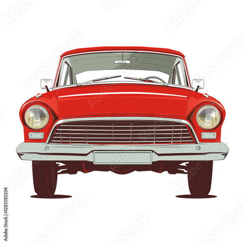 A red car illustration automobile vehicle vector