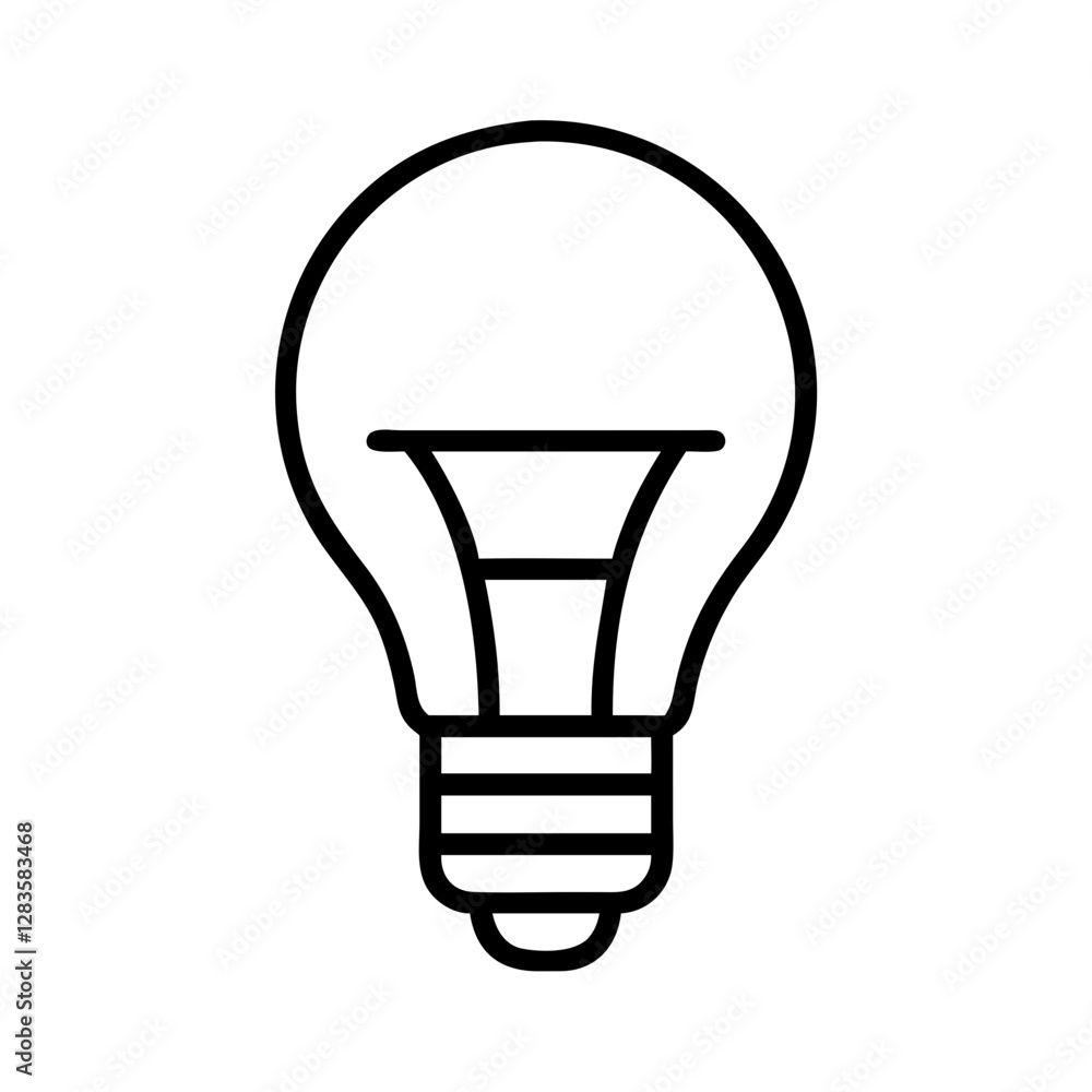 Obraz premium led bulb icon, led bulb line art - simple line art of led bulb, perfect for led bulb logos and icons