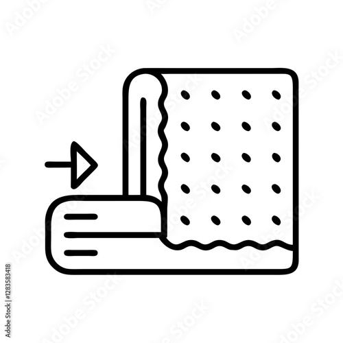 insulation material icon, insulation material line art - simple line art of insulation material, perfect for insulation material logos and icons