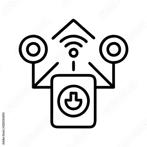 net metering icon, net metering line art - simple line art of net metering, perfect for net metering logos and icons