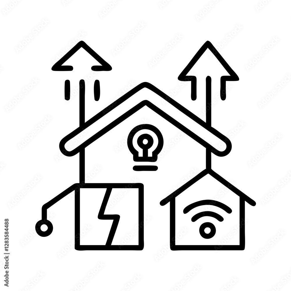 smart energy grid icon, smart energy grid line art - simple line art of smart energy grid, perfect for smart energy grid logos and icons smart energy grid icon, smart energy grid line art - simple line art of smart energy grid, perfect for smart energy grid logos and icons