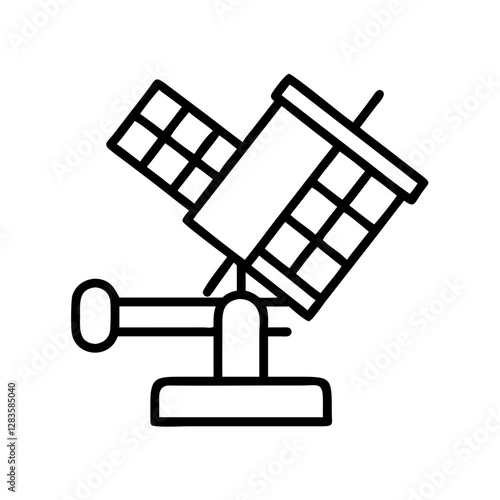 solar tracker icon, solar tracker line art - simple line art of solar tracker, perfect for solar tracker logos and icons