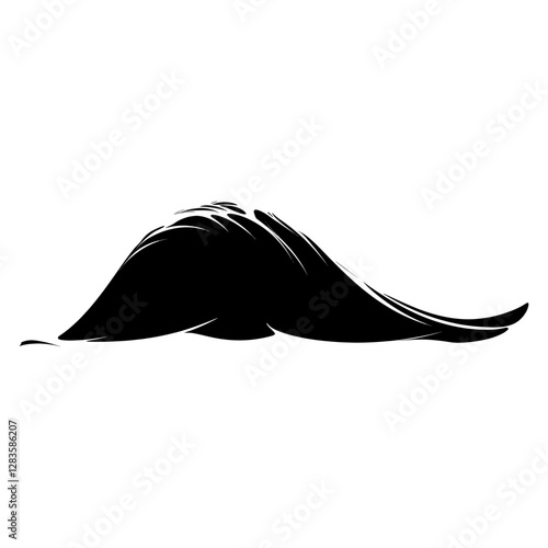 Water wave illustration mustache vector vector