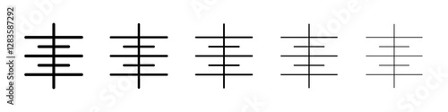 Center align icon set in different stroke sizes