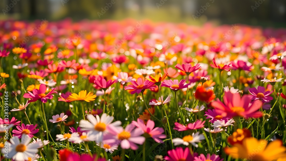 field of colorful tulips field of colorful tulips
