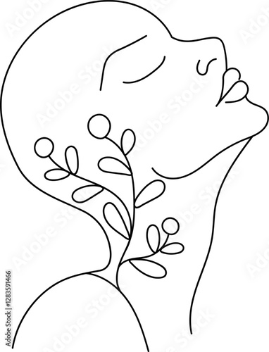 Black and white vector illustration of a person